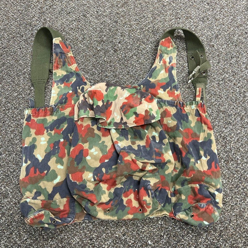 Vintage Swiss Army Camo Bag Backpack Vintage Utility Rucksack Bauman